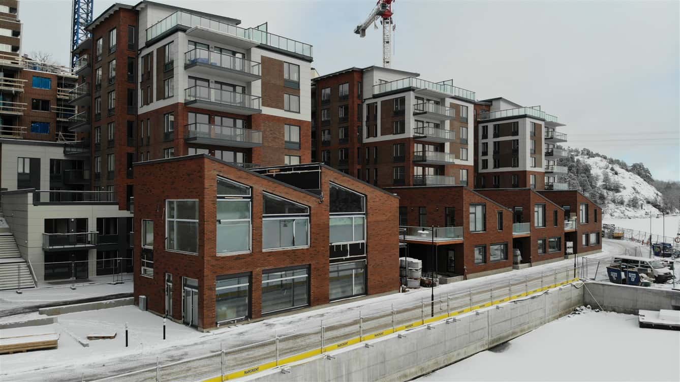 Mixed-use development in Nacka, Sweden