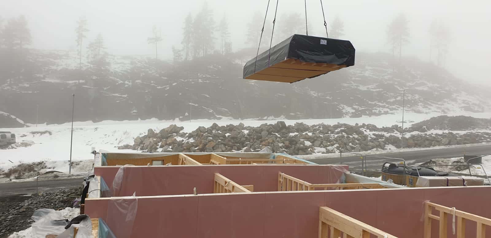 Timber panel building assembly process